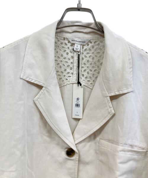 BANANA REPUBLIC（バナナリパブリック）BANANA REPUBLIC (バナナリパブリック) 半袖シャツ アイボリー サイズ:L 未使用品の古着・服飾アイテム