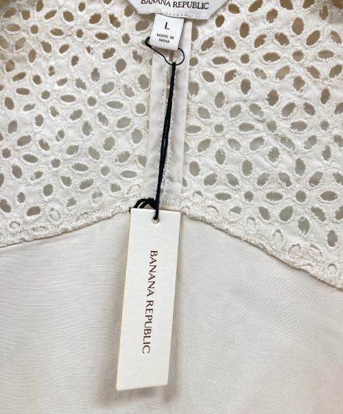 BANANA REPUBLIC（バナナリパブリック）BANANA REPUBLIC (バナナリパブリック) 半袖シャツ アイボリー サイズ:L 未使用品の古着・服飾アイテム
