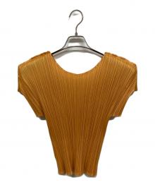 PLEATS PLEASE（プリーツプリーズ）の古着「半袖カットソー」｜イエロー