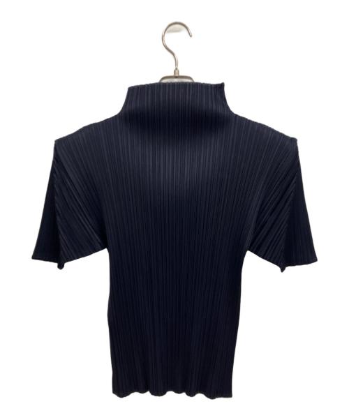 PLEATS PLEASE（プリーツプリーズ）PLEATS PLEASE (プリーツプリーズ) 半袖カットソー ネイビー サイズ:3の古着・服飾アイテム
