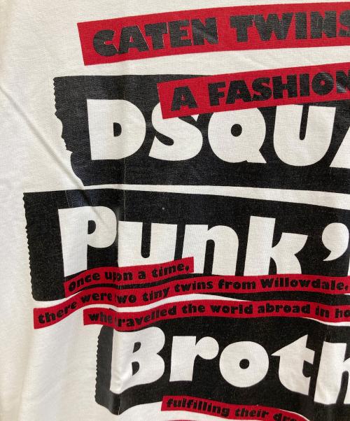 DSQUARED2（ディースクエアード）DSQUARED2 (ディースクエアード) 半袖カットソー ホワイト サイズ:Sの古着・服飾アイテム