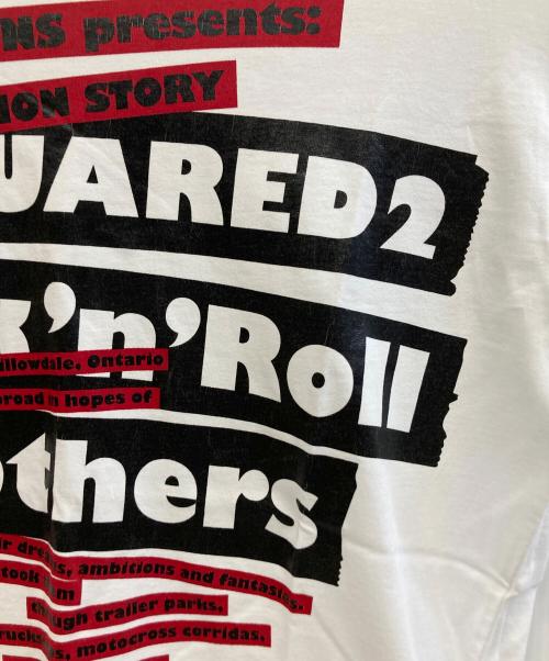 DSQUARED2（ディースクエアード）DSQUARED2 (ディースクエアード) 半袖カットソー ホワイト サイズ:Sの古着・服飾アイテム
