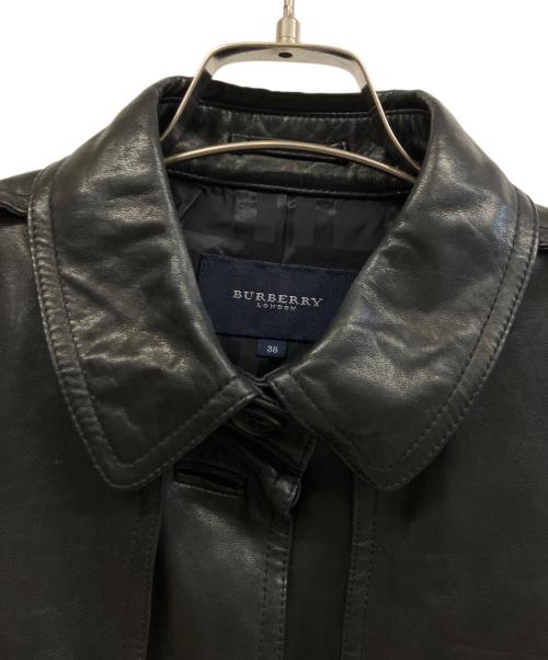 BURBERRY LONDON（バーバリーロンドン）BURBERRY LONDON (バーバリーロンドン) ラムレザージャケット ブラック サイズ:38の古着・服飾アイテム