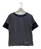 BLUE LABEL CRESTBRIDGEブルーレーベルクレストブリッジ）の古着「半袖カットソー」｜ネイビー×ホワイト