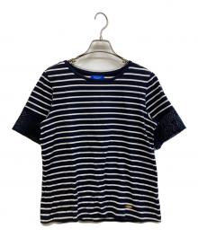 BLUE LABEL CRESTBRIDGE（ブルーレーベルクレストブリッジ）の古着「半袖カットソー」｜ネイビー×ホワイト