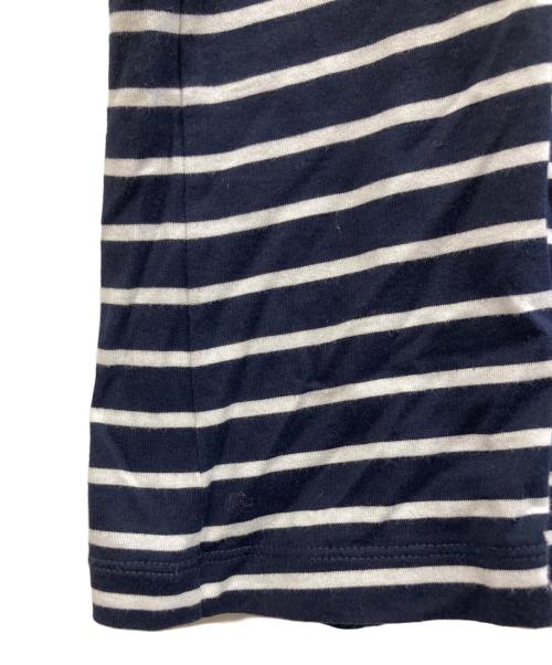 BLUE LABEL CRESTBRIDGE（ブルーレーベルクレストブリッジ）BLUE LABEL CRESTBRIDGE (ブルーレーベルクレストブリッジ) 半袖カットソー ネイビー×ホワイト サイズ:38の古着・服飾アイテム