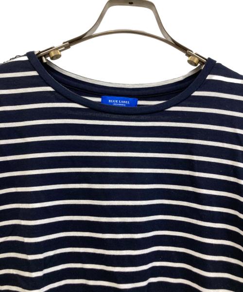 BLUE LABEL CRESTBRIDGE（ブルーレーベルクレストブリッジ）BLUE LABEL CRESTBRIDGE (ブルーレーベルクレストブリッジ) 半袖カットソー ネイビー×ホワイト サイズ:38の古着・服飾アイテム