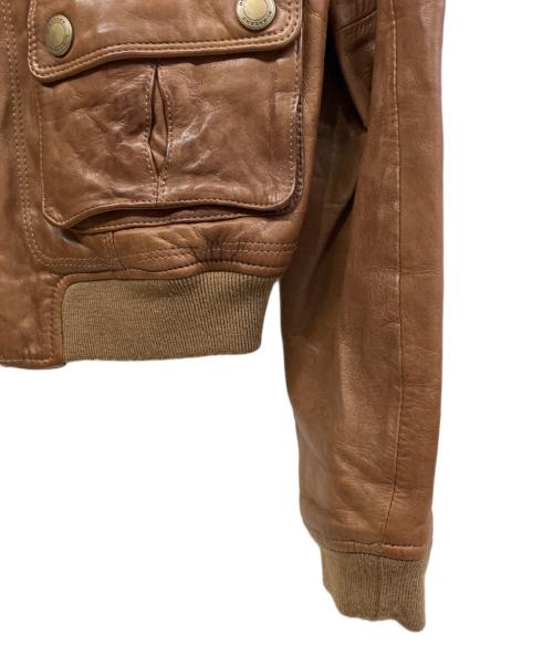 BURBERRY LONDON（バーバリーロンドン）BURBERRY LONDON (バーバリーロンドン) ラムレザージャケット ブラウン サイズ:38の古着・服飾アイテム