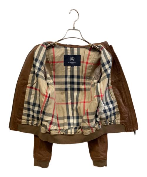 BURBERRY LONDON（バーバリーロンドン）BURBERRY LONDON (バーバリーロンドン) ラムレザージャケット ブラウン サイズ:38の古着・服飾アイテム