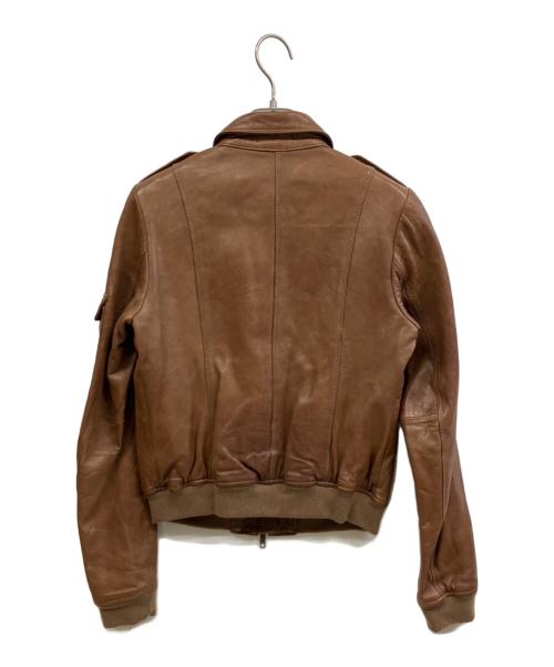 BURBERRY LONDON（バーバリーロンドン）BURBERRY LONDON (バーバリーロンドン) ラムレザージャケット ブラウン サイズ:38の古着・服飾アイテム
