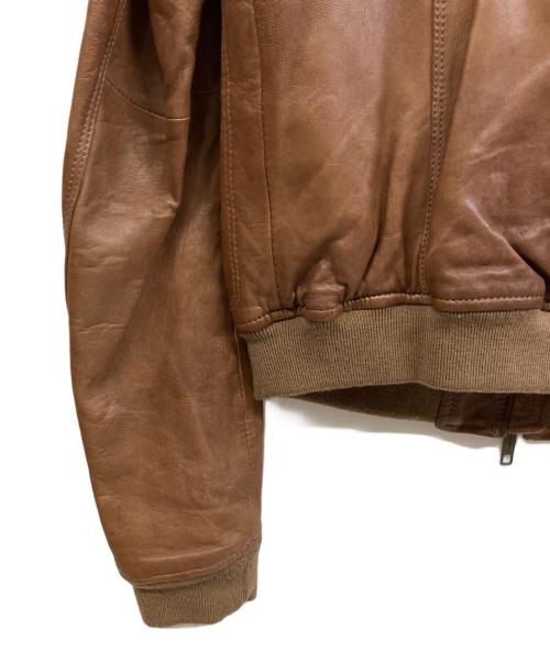 BURBERRY LONDON（バーバリーロンドン）BURBERRY LONDON (バーバリーロンドン) ラムレザージャケット ブラウン サイズ:38の古着・服飾アイテム