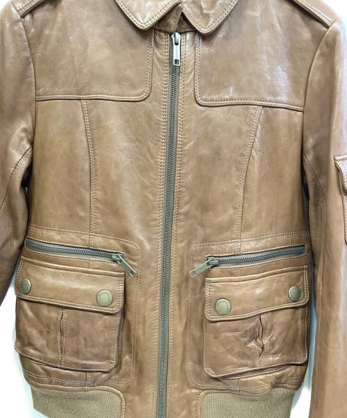 BURBERRY LONDON（バーバリーロンドン）BURBERRY LONDON (バーバリーロンドン) ラムレザージャケット ブラウン サイズ:38の古着・服飾アイテム