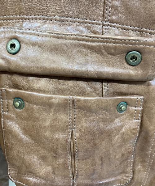 BURBERRY LONDON（バーバリーロンドン）BURBERRY LONDON (バーバリーロンドン) ラムレザージャケット ブラウン サイズ:38の古着・服飾アイテム