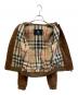 中古・古着 BURBERRY LONDON (バーバリーロンドン) ラムレザージャケット ブラウン サイズ:38：18000円