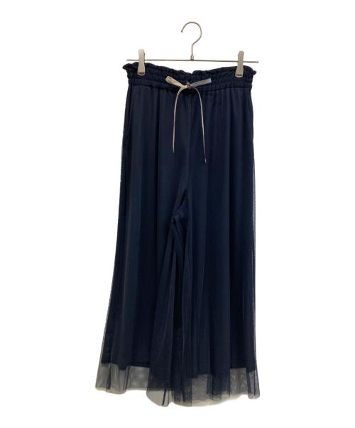 BLUE LABEL CRESTBRIDGE（ブルーレーベルクレストブリッジ）BLUE LABEL CRESTBRIDGE (ブルーレーベルクレストブリッジ) ソフトチュールパンツ ネイビー サイズ:38 未使用品の古着・服飾アイテム