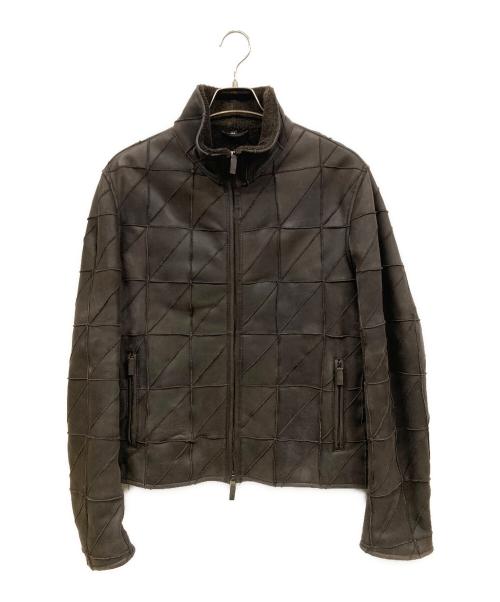 GIORGIO ARMANI（ジョルジオアルマーニ）GIORGIO ARMANI (ジョルジオアルマーニ) ムートンジャケット ブラウン サイズ:50の古着・服飾アイテム