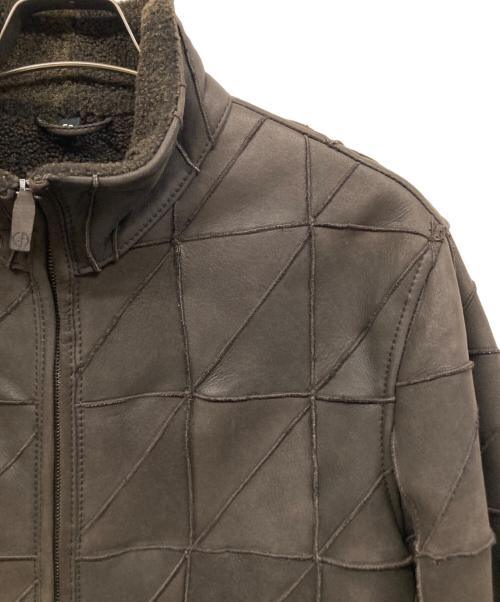 GIORGIO ARMANI（ジョルジオアルマーニ）GIORGIO ARMANI (ジョルジオアルマーニ) ムートンジャケット ブラウン サイズ:50の古着・服飾アイテム