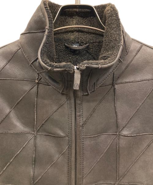 GIORGIO ARMANI（ジョルジオアルマーニ）GIORGIO ARMANI (ジョルジオアルマーニ) ムートンジャケット ブラウン サイズ:50の古着・服飾アイテム