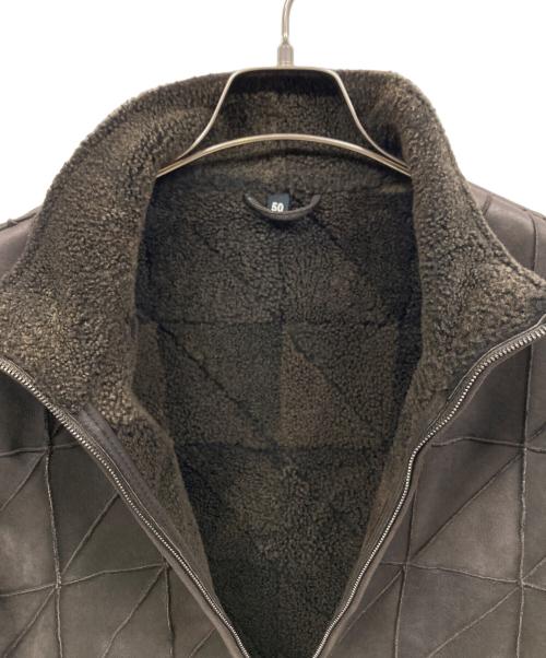 GIORGIO ARMANI（ジョルジオアルマーニ）GIORGIO ARMANI (ジョルジオアルマーニ) ムートンジャケット ブラウン サイズ:50の古着・服飾アイテム