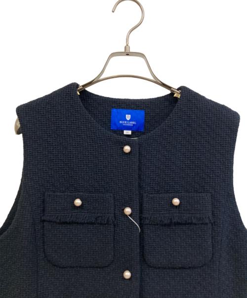 BLUE LABEL CRESTBRIDGE（ブルーレーベルクレストブリッジ）BLUE LABEL CRESTBRIDGE (ブルーレーベルクレストブリッジ) ツイードベスト ネイビー サイズ:38の古着・服飾アイテム