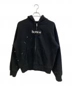 SUPREME×MM6 Maison Margielaシュプリーム×エムエムシックスメゾンマルジェラ）の古着「ジップパーカー」｜ブラック