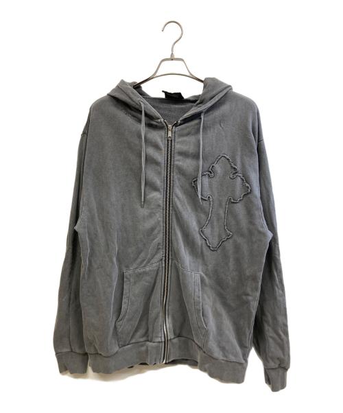 Ed Hardy（エド ハーディー）Ed Hardy (エド ハーディー) ジップパーカー グレー サイズ:Lの古着・服飾アイテム