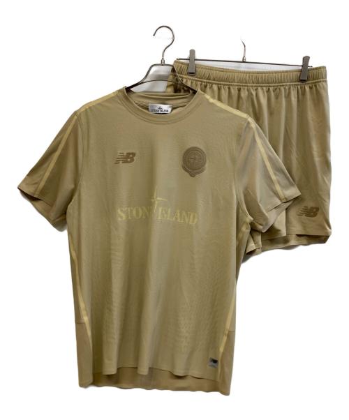 NEW BALANCE（ニューバランス）NEW BALANCE (ニューバランス) STONE ISLAND (ストーンアイランド) セットアップ ベージュ サイズ:2XLの古着・服飾アイテム