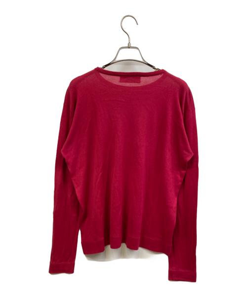 JOHN SMEDLEY（ジョンスメドレー）JOHN SMEDLEY (ジョンスメドレー) 薄手ニット レッド サイズ:Lの古着・服飾アイテム