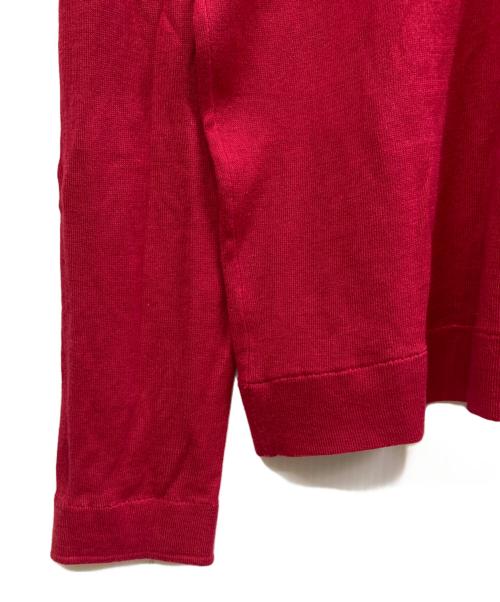 JOHN SMEDLEY（ジョンスメドレー）JOHN SMEDLEY (ジョンスメドレー) 薄手ニット レッド サイズ:Lの古着・服飾アイテム