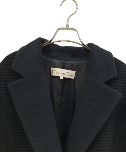 Christian Dior（クリスチャン ディオール）Christian Dior (クリスチャン ディオール) アンゴラ混コート ブラック サイズ:11の古着・服飾アイテム