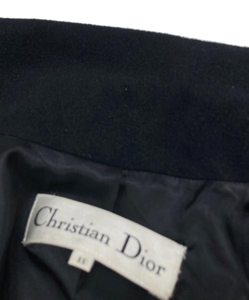 Christian Dior（クリスチャン ディオール）Christian Dior (クリスチャン ディオール) アンゴラ混コート ブラック サイズ:11の古着・服飾アイテム