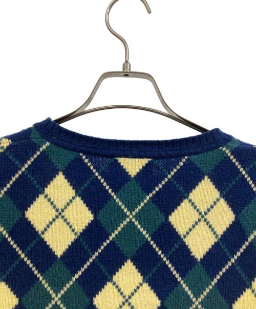 A.P.C.（アーペーセー）A.P.C. (アーペーセー) 厚手ニット イエロー×ネイビー サイズ:XSの古着・服飾アイテム