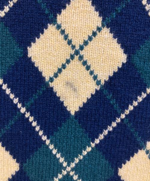 A.P.C.（アーペーセー）A.P.C. (アーペーセー) 厚手ニット イエロー×ネイビー サイズ:XSの古着・服飾アイテム