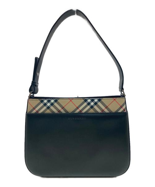 BURBERRY（バーバリー）BURBERRY (バーバリー) ハンドバッグ ブラック×ブラウンの古着・服飾アイテム