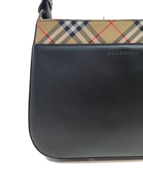 BURBERRY（バーバリー）BURBERRY (バーバリー) ハンドバッグ ブラック×ブラウンの古着・服飾アイテム