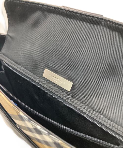 BURBERRY（バーバリー）BURBERRY (バーバリー) ハンドバッグ ブラック×ブラウンの古着・服飾アイテム