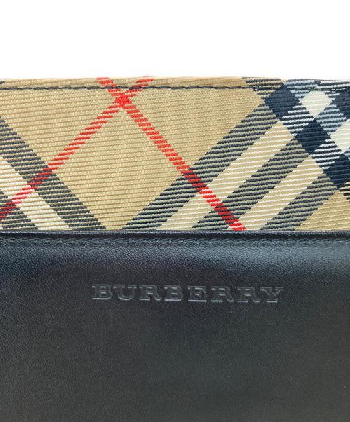 BURBERRY（バーバリー）BURBERRY (バーバリー) ハンドバッグ ブラック×ブラウンの古着・服飾アイテム