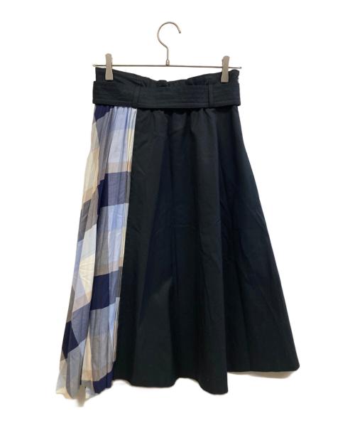 BURBERRY BLUE LABEL（バーバリー ブルー レーベル）BURBERRY BLUE LABEL (バーバリー ブルー レーベル) プリーツスカート ブラック サイズ:38の古着・服飾アイテム