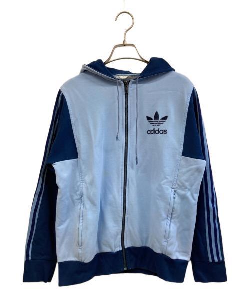 adidas（アディダス）adidas (アディダス) ジップパーカー スカイブルー サイズ:FREEの古着・服飾アイテム