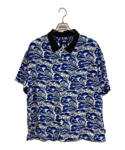 stussy（ステューシー）stussy (ステューシー) 半袖シャツ ブルー サイズ:XLの古着・服飾アイテム