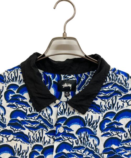 stussy（ステューシー）stussy (ステューシー) 半袖シャツ ブルー サイズ:XLの古着・服飾アイテム