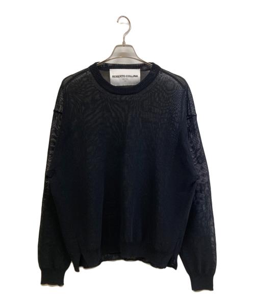ROBERTO COLLINA（ロベルトコリーナ）ROBERTO COLLINA (ロベルトコリーナ) 薄手ニット ブラック サイズ:50の古着・服飾アイテム