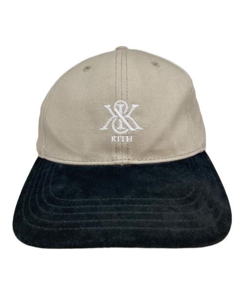 Two-Tone Suede Brim Aaron Classic Cap（トゥー・トーン・スエード・ブリム・アーロン・クラシック・キャップ）Two-Tone Suede Brim Aaron Classic Cap (トゥー・トーン・スエード・ブリム・アーロン・クラシック・キャップ) キャップ ブラック×ベージュ サイズ:freeの古着・服飾アイテム