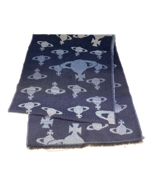 Vivienne Westwood（ヴィヴィアンウエストウッド）Vivienne Westwood (ヴィヴィアンウエストウッド) マフラー ネイビーの古着・服飾アイテム