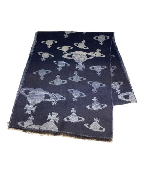 Vivienne Westwood（ヴィヴィアンウエストウッド）Vivienne Westwood (ヴィヴィアンウエストウッド) マフラー ネイビーの古着・服飾アイテム