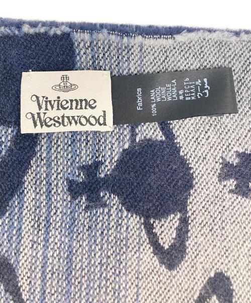 Vivienne Westwood（ヴィヴィアンウエストウッド）Vivienne Westwood (ヴィヴィアンウエストウッド) マフラー ネイビーの古着・服飾アイテム