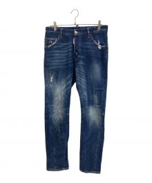 DSQUARED2（ディースクエアード）の古着「ダメージ加工デニムパンツ」｜インディゴ