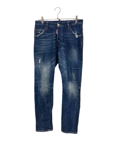 DSQUARED2（ディースクエアード）DSQUARED2 (ディースクエアード) ダメージ加工デニムパンツ インディゴ サイズ:48の古着・服飾アイテム