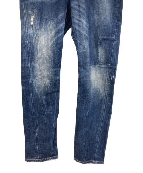 DSQUARED2（ディースクエアード）DSQUARED2 (ディースクエアード) ダメージ加工デニムパンツ インディゴ サイズ:48の古着・服飾アイテム