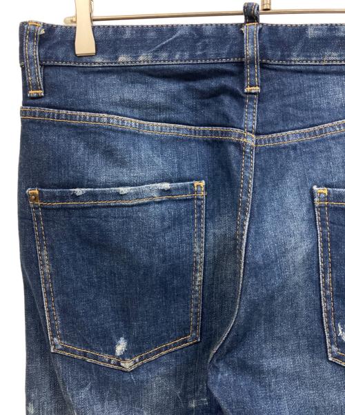 DSQUARED2（ディースクエアード）DSQUARED2 (ディースクエアード) ダメージ加工デニムパンツ インディゴ サイズ:48の古着・服飾アイテム